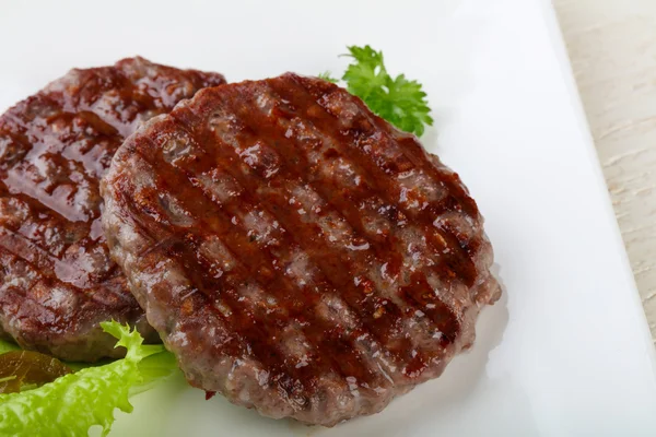 Grillade burgare kotletter — Stockfoto