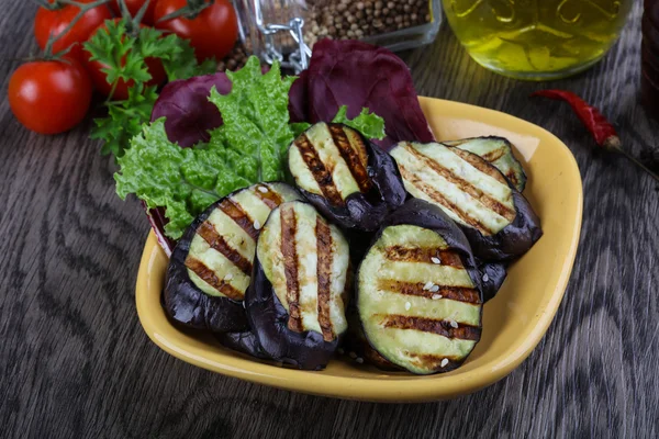 Gegrilde aubergine van de voeding — Stockfoto