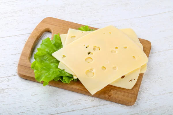 Delicious Sliced cheese — Stock Photo, Image
