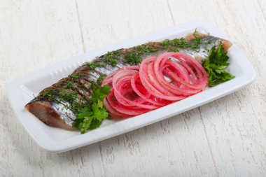 Lezzetli ringa balığı filetosu