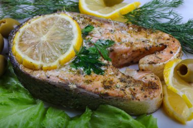 fırında somon steak