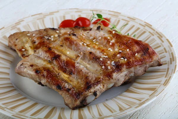 Costillas de cerdo asadas — Foto de Stock