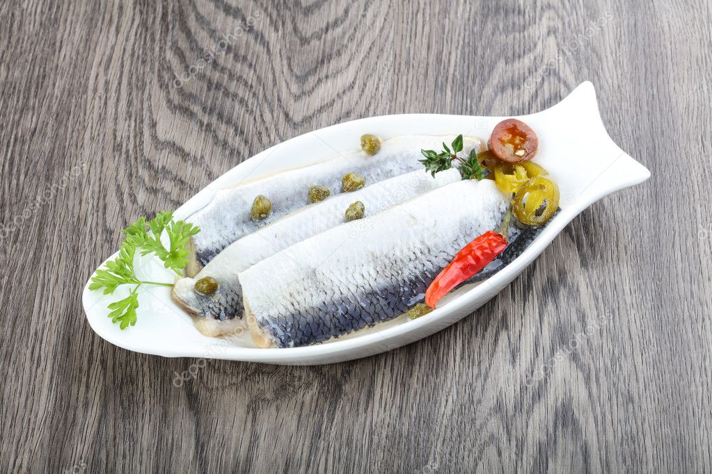Delicious Herring fillet — Stock Photo © AndreySt 113746390