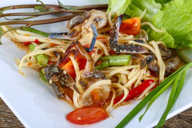 Yengeç Salatası lezzetli Tay baharat