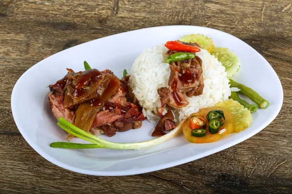 Delicious Pork with rice — Stock Photo, Image