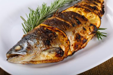 Sıcak taze Izgara Alabalık