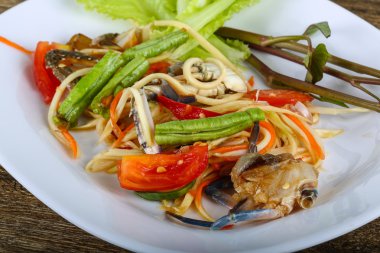 Yengeç Salatası lezzetli Tay baharat