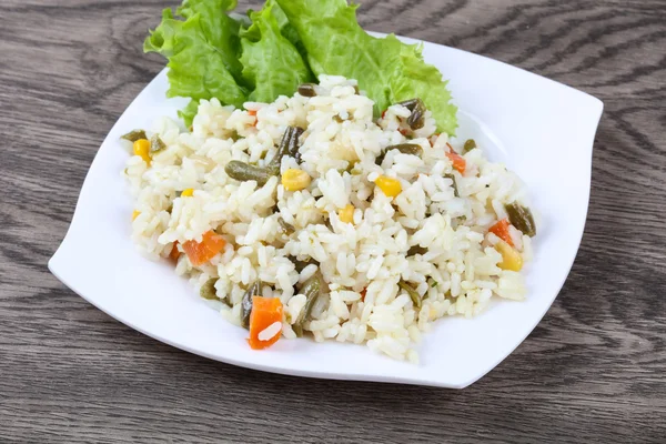 Arroz fervido com legumes — Fotografia de Stock