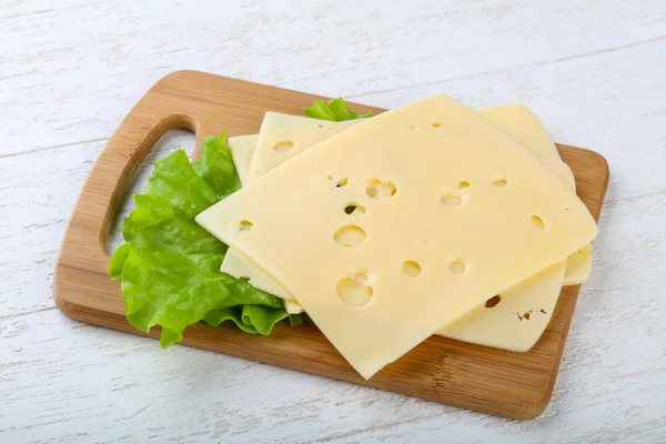 Delicious Sliced cheese — Stock Photo, Image