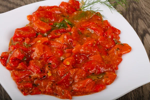 Gegrillte rote Paprika — Stockfoto