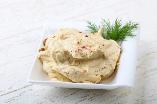 Tradycyjne potrawy kuchni arabskiej - hummus — Zdjęcie stockowe