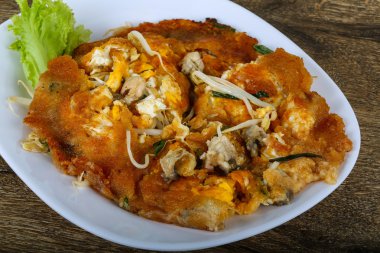 İstiridye ile Asya omlet