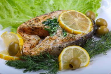 fırında somon steak