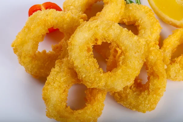 Gebratene Calamari-Ringe — Stockfoto