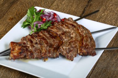 Soğan halkaları hizmet Barbekü