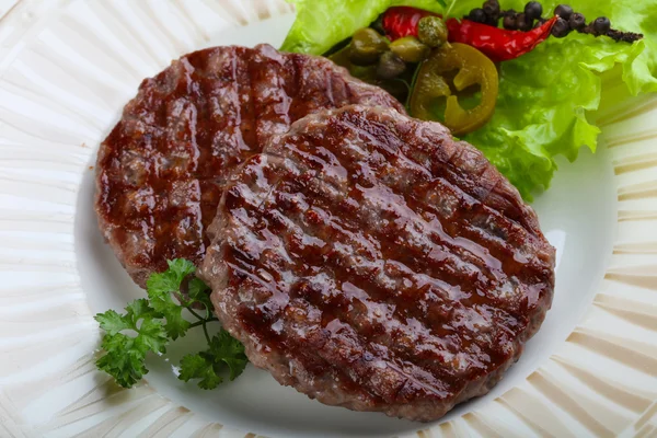 Grillade burgare kotletter — Stockfoto