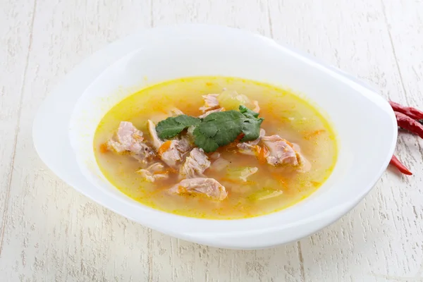 Sopa de pollo dietético — Foto de Stock