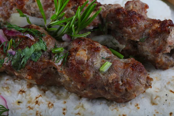 Delicious Lamb kebab — Stock Photo, Image