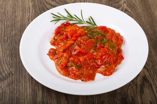 Gegrillte rote Paprika — Stockfoto