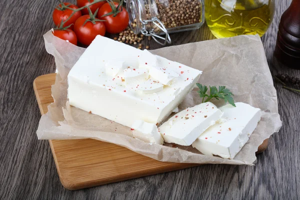 Delizioso formaggio feta — Foto Stock