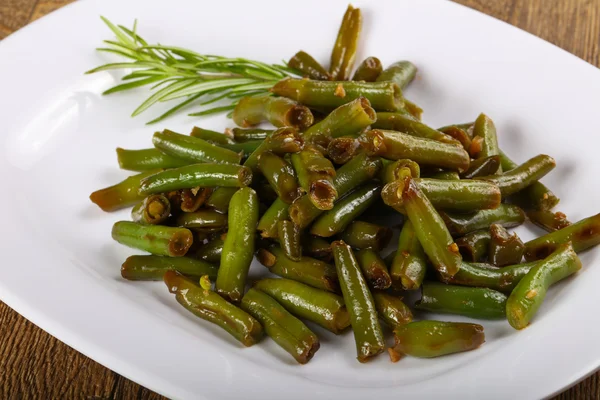 Baked green beans — Stock Photo, Image
