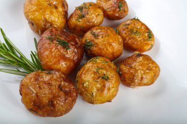 Genç fırında patates