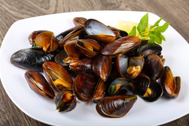 Lezzetli haşlanmış midye