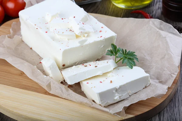 Delizioso formaggio feta — Foto Stock