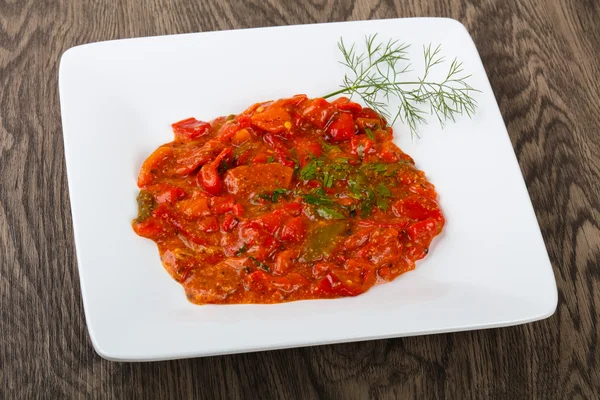 Gegrillte rote Paprika — Stockfoto