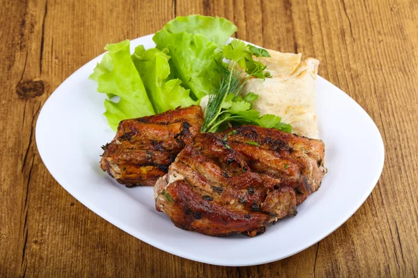 Schweinerippchen vom Grill — Stockfoto