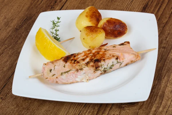 Baked dietary salmon — Stock Photo, Image