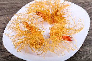 Makarna karides dedim