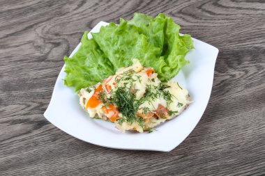 Kaplı et peynir ve domates