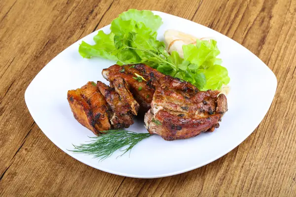 Daging iga babi barbecue — Stok Foto