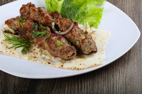 Lezzetli kuzu kebabı