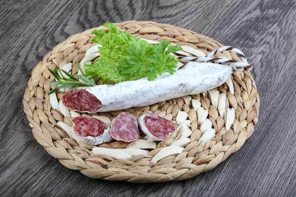 Spanish sausage Fuet — Stock Photo, Image