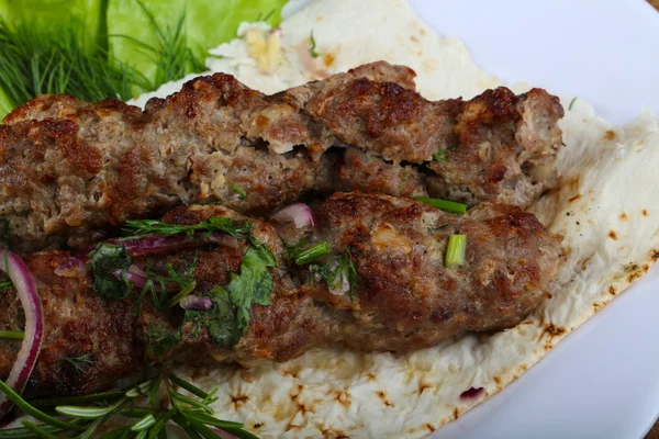 Delicious agnello kebab — Foto Stock