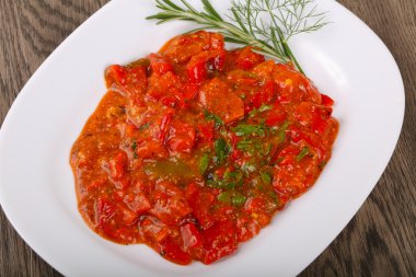 ızgara kırmızı dolmalık biber