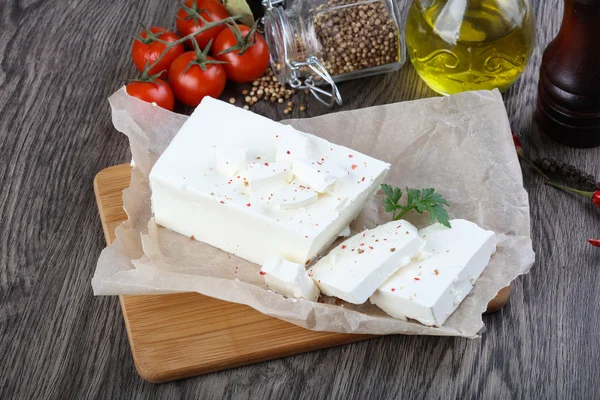 Delizioso formaggio feta — Foto Stock