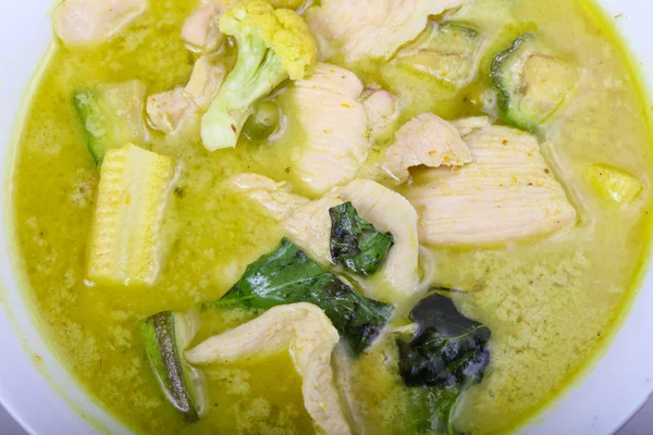 Dania kuchni azjatyckiej Green curry — Zdjęcie stockowe