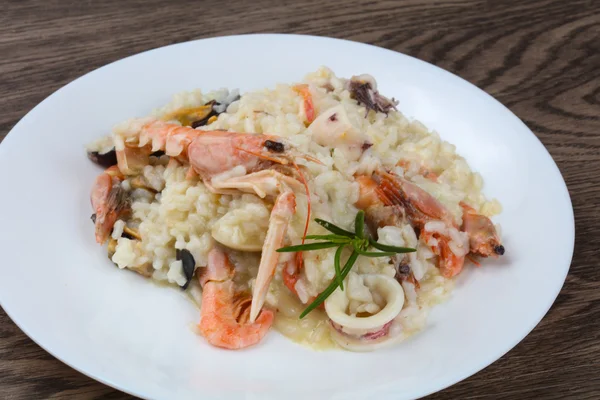Seafood mix risotto — Stock Photo, Image