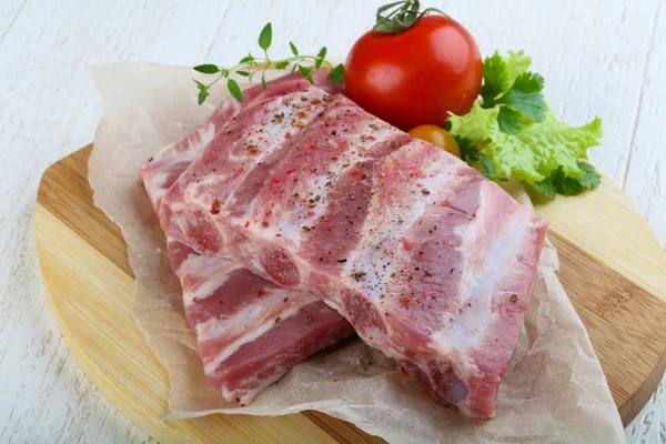 Rå revben av griskött — Stockfoto