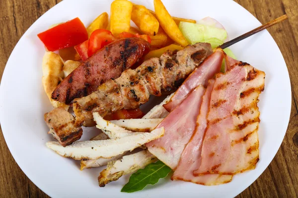 Mix Grill mięsa — Zdjęcie stockowe