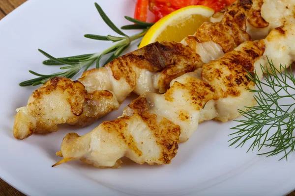 Grilled Fish skewer — Stock Photo, Image