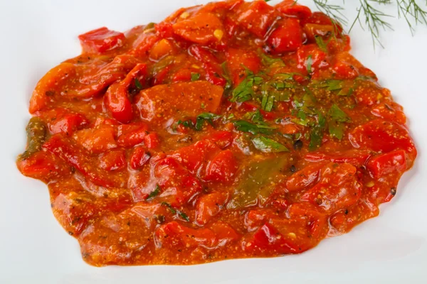 Gegrillte rote Paprika — Stockfoto