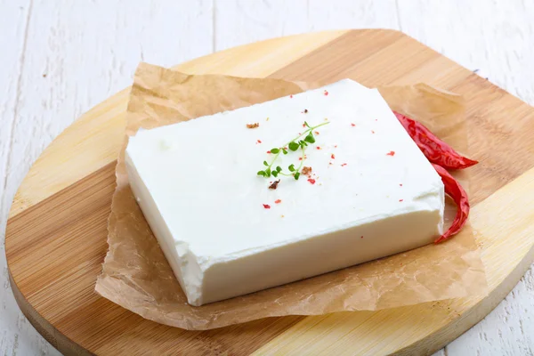 Feta brick cheese — Stock Photo, Image