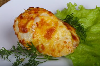 Peynir pişmiş tavuk göğsü