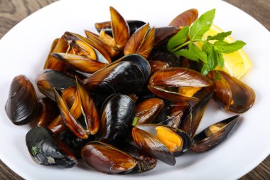 Lezzetli haşlanmış midye