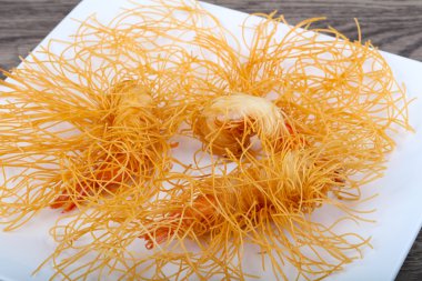 Makarna karides dedim