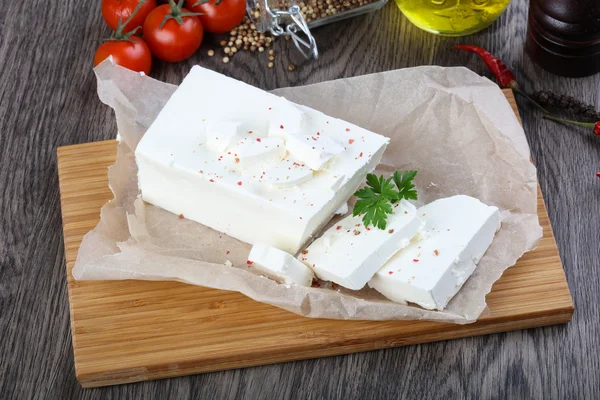 Delizioso formaggio feta — Foto Stock